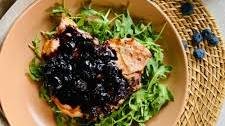 Grilled Pork Chops with Blueberry-Balsamic Glaze