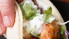 Grilled Shrimp Tacos With Creamy Cilantro Sauce Recipe by Tasty