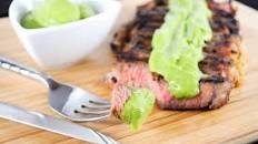 Grilled Steak with Avocado Sauce