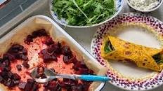 Guest Recipe: Tom's Golden Sweet Potato Crepes with Beetroot & Goats Cheese