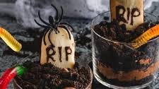 Halloween Graveyard Pudding Cups