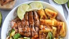 Hawaiian Chicken and Veggie Teriyaki Bowls