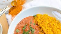 Healthier Chicken Tikka Masala with Turmeric Cauliflower Rice