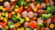 Healthy 20 Minute Sheet Pan Sausage and Veggies