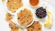 Healthy Waffle Recipe - Banana Oat & Blueberry