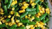 Herb Buttered Corn and Green Beans