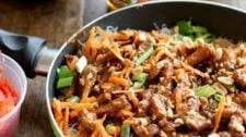 Hoisin Pork with Rice Noodles