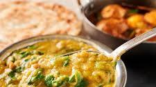 indian lentil curry with spinach