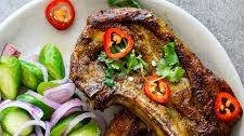 Indian spiced Lamb Chops with cucumber salad