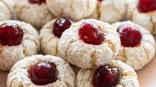 Italian soft almond cookies with cherries