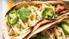 Jerk Chicken Tacos with Pineapple Mango Slaw
