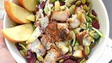 Kale Salad with Roasted Pork Belly
