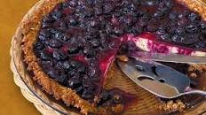 Key Lime Pie with Blueberry Compote and Amaretto Whipped Cream