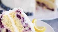 Lemon Blueberry Cake with Whipped Lemon Cream Cheese Frosting