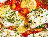 Lemon Herb Butter Baked Cod