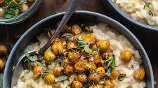 Lemon Risotto with Herb Roasted Chickpeas
