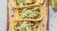 Lentil Tacos with Avocado Crema
