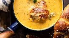 Lighter Creamy Broccoli Cheddar Soup