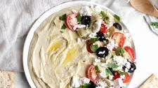 Loaded Hummus with Feta and Olives