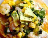 Mango Avocado Shrimp "Ceviche" + Crunchy Tostadas