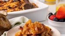 Maple Bacon Waffle Bread Pudding