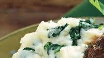 Mashed Potatoes with Spinach and Cheese