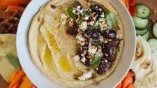 Mediterranean Hummus with Olives and Feta