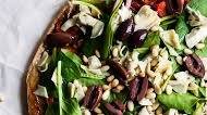 Mediterranean Pizza with Gluten-Free Quinoa Pizza Crust
