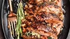 Mediterranean Stuffed Pork Tenderloin