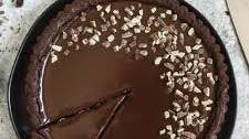 Mint Chocolate Ganache Tart with Thin Mint Cookie Crust