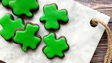 Mint Chocolate Shamrock Cookies