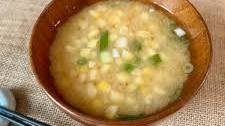 Miso Soup with Corn and Green Onions