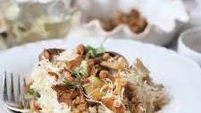 Mushroom Risotto with Pork Cracklings
