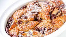 Nutella Croissant Bread Pudding
