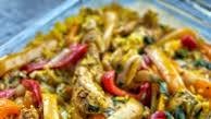 One Dish Chicken Fajita and Rice Bake