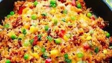 {One Pan} Mexican Rice Skillet