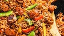 One Pot Mexican Rice and Sausages