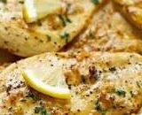 One Skillet Chicken with Lemon Garlic Cream Sauce