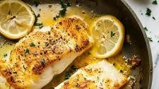 Pan-fried Cod with Lemon-Herb Butter Sauce