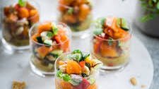 PAPAYA BARRAMUNDI CEVICHE CUPS