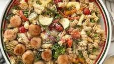 Pasta Primavera with Seared Scallops