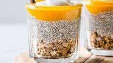 Peach Cobbler Chia Pudding