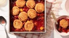 Peanut Butter Cookie Fruit Cobbler