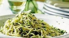 Pea pesto pasta