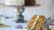 Pistachio Carrot Cake with Cream Cheese Frosting