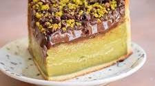 Pistachio & Chocolate Custard Tart