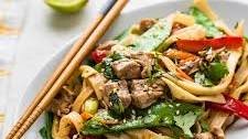Pork and Snap Pea Lo Mein