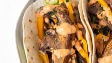 Portobello Tacos with Roasted Red Pepper Aioli