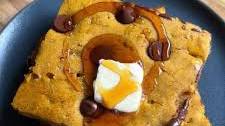 pumpkin cottage cheese sheet pan pancakes