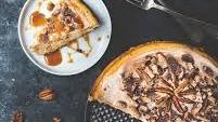 Pumpkin Cheesecake with Bourbon & Sea Salt Caramel